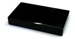 Glasplatte aus schwarzem, massivem Glas, ca 105x60x20mm